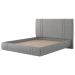 Cama King Flutuante Com Cabeceira 195cm Astra S04 Linho Cinza - Lyam Decor