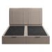 Cama Queen Baú Flutuante Com Cabeceira 160cm Spazio S04 Linho Bege - Lyam Decor