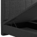 Cama Queen Baú Flutuante Com Cabeceira 160cm Spazio S04 Linho Preto - Lyam Decor