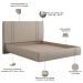 Cama Queen Flutuante Com Cabeceira 160cm Astra S04 Linho Bege - Lyam Decor