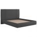 Cama Queen Flutuante Com Cabeceira 160cm Astra S04 Linho Preto - Lyam Decor