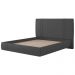 Cama Queen Flutuante Com Cabeceira 160cm Astra S04 Linho Preto - Lyam Decor