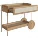 Carrinho Bar Com Porta Taças Industrial Indy A03 Hanover Dourado - Lyam Decor
