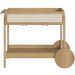 Carrinho Bar Com Porta Taças Pés Madeira Moss A03 Hanover Roble - Lyam Decor