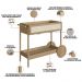 Carrinho Bar Com Porta Taças Pés Madeira Moss A03 Hanover Roble - Lyam Decor