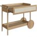 Carrinho Bar Com Porta Taças Pés Madeira Moss A03 Hanover Roble - Lyam Decor
