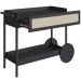 Carrinho Bar Com Porta Taças Pés Madeira Moss A03 Nero Preto - Lyam Decor