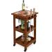 Carrinho Churrasco Bistrô Churrasqueira Com Tábua De Corte W02 Madeira Maciça Imbuia - Lyam Decor