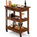 Carrinho De Churrasco Com Grade Mesa Bar Churrasqueira Home W02 Madeira Maciça Imbuia - Lyam Decor