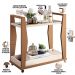 Carrinho Decorativo Para Sala Bar Café Multiuso 90cm B01 Belga Off White Nature - Lyam Decor