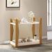 Carrinho Decorativo Para Sala Bar Café Multiuso B01 Belga Off White Carvalho Intense - Lyam Decor