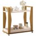 Carrinho Decorativo Para Sala Bar Café Multiuso B01 Belga Off White Carvalho Intense - Lyam Decor