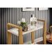 Carrinho Decorativo Para Sala Bar Café Multiuso B01 Belga Off White Carvalho Intense - Lyam Decor