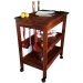 Carrinho de Churrasco Mesa Gourmet Churrasqueira W02 Madeira Maciça Imbuia - Lyam Decor