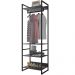 Closet Guarda Roupa Industrial Modulado 210x70 cm Blind F01 Preto - Lyam Decor