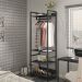 Closet Guarda Roupa Industrial Modulado 210x70 cm Blind F01 Preto - Lyam Decor