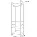 Closet Guarda Roupa Industrial Modulado 210x70 cm Blind F01 Preto - Lyam Decor