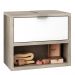 Conjunto Banheiro Gabinete 60cm 01 Gaveta Com Cuba E Espelho Malta B06 Barrique Branco - Lyam Decor