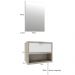 Conjunto Banheiro Gabinete 60cm 01 Gaveta Com Cuba E Espelho Malta B06 Barrique Branco - Lyam Decor