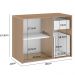Conjunto Banheiro Gabinete 60cm Com Cuba E Espelho Nice B06 Nogal Noce Amêndoa - Lyam Decor