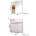 Conjunto Banheiro Gabinete 80cm 02 Gavetas Com Armário E Cuba Jazz B06 Faia Branco - Lyam Decor