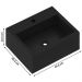 Conjunto Banheiro Gabinete 80cm 03 Gavetas Cuba 45x37 E Espelho Urban B06 Argento Preto - Lyam Decor