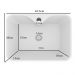 Conjunto Banheiro Gabinete 80cm 3 Gavetas Cuba E Espelho Urban B06 Branco Argento Preto - Lyam Decor