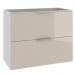 Conjunto Banheiro Gabinete 80cm Com Lavatório E Espelho Pietra B06 Gianduia Brilho - Lyam Decor