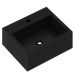 Conjunto Banheiro Gabinete 80cm Com Pés Cuba E Espelho Vicenza B06 Preto Magneto Nogal - Lyam Decor