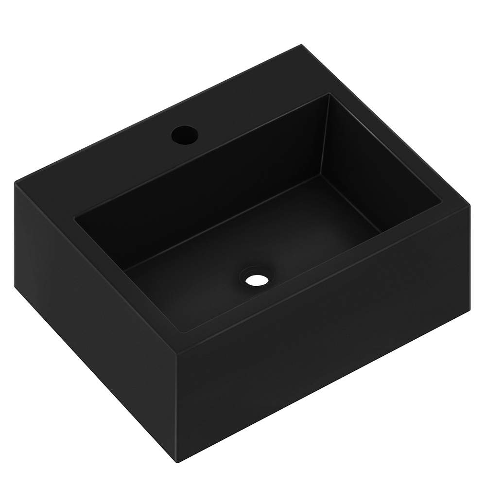 Conjunto Banheiro Gabinete 80cm Com Pés Cuba E Espelho Vicenza B06 Preto Magneto Nogal - Lyam Decor