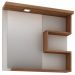 Conjunto Banheiro Gabinete Suspenso 70cm Com Armário E Cuba Veneza B06 Branco Nogal - Lyam Decor