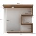 Conjunto Banheiro Gabinete Suspenso 70cm Com Armário E Cuba Veneza B06 Branco Nogal - Lyam Decor