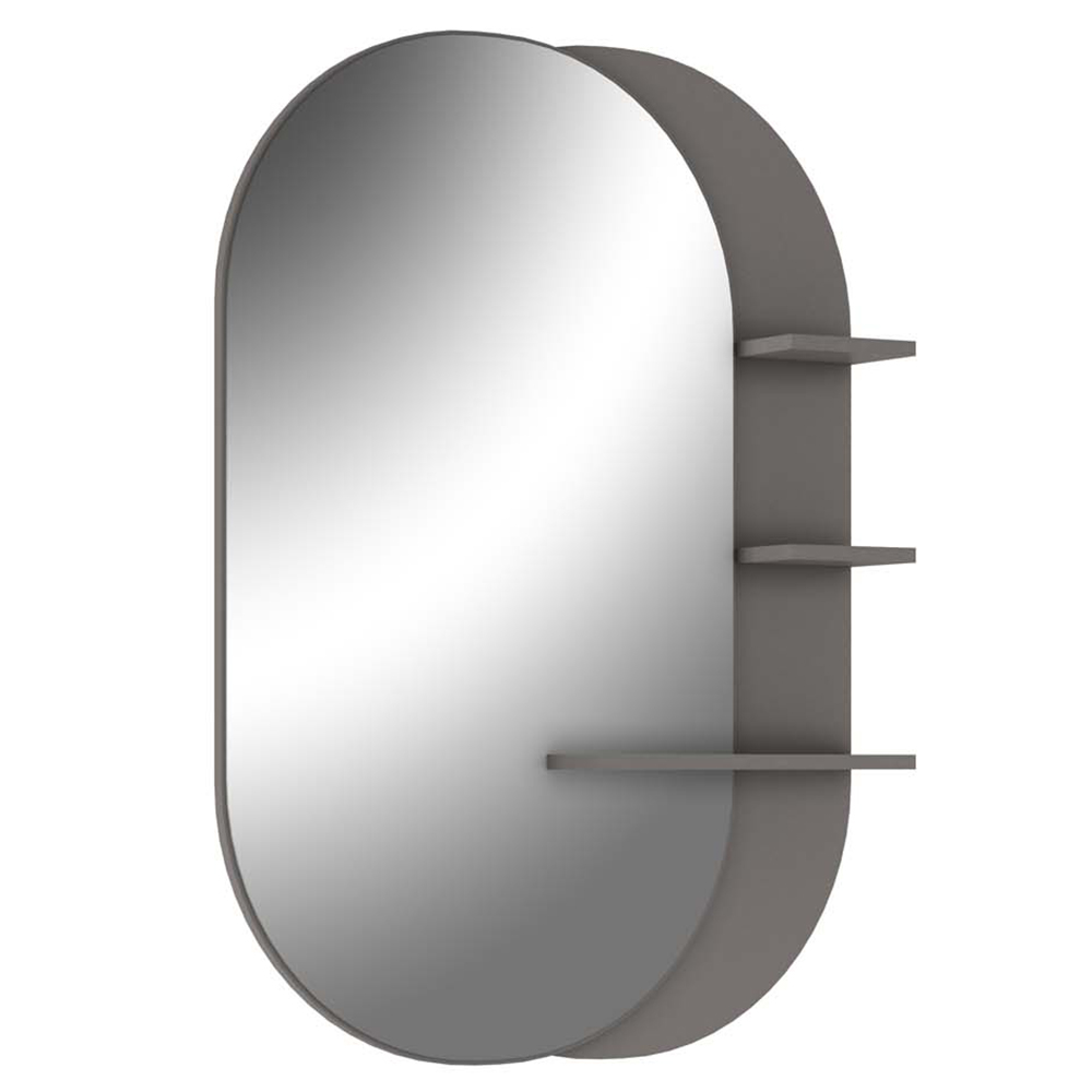 Conjunto Banheiro Gabinete Suspenso Com Cuba E Espelho Vicenza B06 Branco Magneto Nogal - Lyam Decor