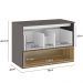 Conjunto Banheiro Gabinete Suspenso Com Cuba E Espelho Vicenza B06 Branco Magneto Nogal - Lyam Decor