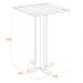 Conjunto De Mesa Bistrô Com 02 Banquetas Madeira Maciça e Cerâmica Vintage W02 Imbuia - Lyam Decor