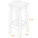 Conjunto De Mesa Bistrô Com 02 Banquetas Madeira Maciça e Cerâmica Vintage W02 Imbuia - Lyam Decor