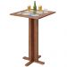 Conjunto De Mesa Bistrô Com 02 Banquetas Madeira Maciça e Cerâmica Vintage W02 Imbuia - Lyam Decor