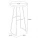 Conjunto De Mesa Bistrô Ravi Com 04 Banquetas Em Madeira Maciça Mahal D01 Peroba Rosa - Lyam Decor