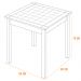 Conjunto De Mesa Com 04 Banquetas Madeira Maciça Pinus Com Cerâmica Vintage W02 Imbuia - Lyam Decor