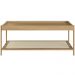 Conjunto Mesa de Centro e Mesa Lateral Para Sala Industrial Indy A03 Hanover Dourado - Lyam Decor