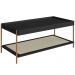 Conjunto Mesa de Centro e Mesa Lateral Para Sala Industrial Indy A03 Nero Dourado - Lyam Decor