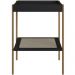Conjunto Mesa de Centro e Mesa Lateral Para Sala Industrial Indy A03 Nero Dourado - Lyam Decor