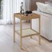 Conjunto Mesa de Centro e Mesa Lateral Para Sala Pés Madeira Moss A03 Hanover Roble - Lyam Decor