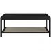 Conjunto Mesa de Centro e Mesa Lateral Para Sala Pés Madeira Moss A03 Nero Preto - Lyam Decor