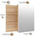 Conjunto Para Banheiro Balcão e Armário Com Pés 80cm West B06 Branco Faia - Lyam Decor