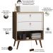 Conjunto Para Banheiro Gabinete Com Pés Cuba e Armário Lionel B06 Branco Nogal - Lyam Decor