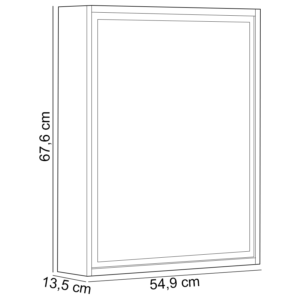 Conjunto Para Banheiro Gabinete Com Pés Cuba e Armário Lionel B06 Branco Nogal - Lyam Decor