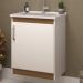 Conjunto Para Banheiro Gabinete Lavatório e Espelheira Cesana 50cm B06 Branco Carvalho - Lyam Decor