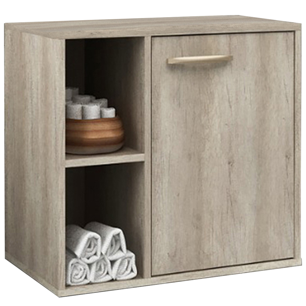 Conjunto Para Banheiro Gabinete Suspenso 60cm Com Cuba E Espelho Anne B06 Barrique - Lyam Decor