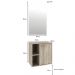 Conjunto Para Banheiro Gabinete Suspenso 60cm Com Cuba E Espelho Anne B06 Barrique - Lyam Decor